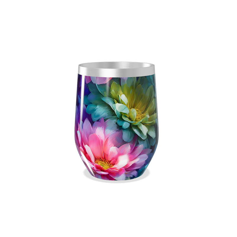 Copo Térmico Slim - Floral Colorido Inox