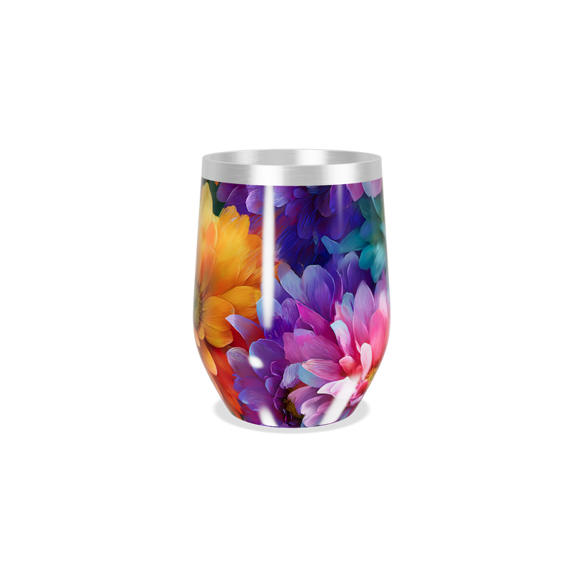 Copo Térmico Slim - Floral Colorido Inox