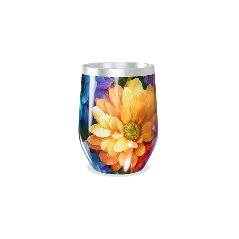 Copo Térmico Slim - Floral Colorido Inox