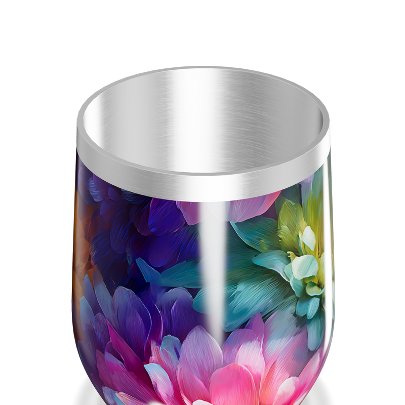 Copo Térmico Slim - Floral Colorido Inox