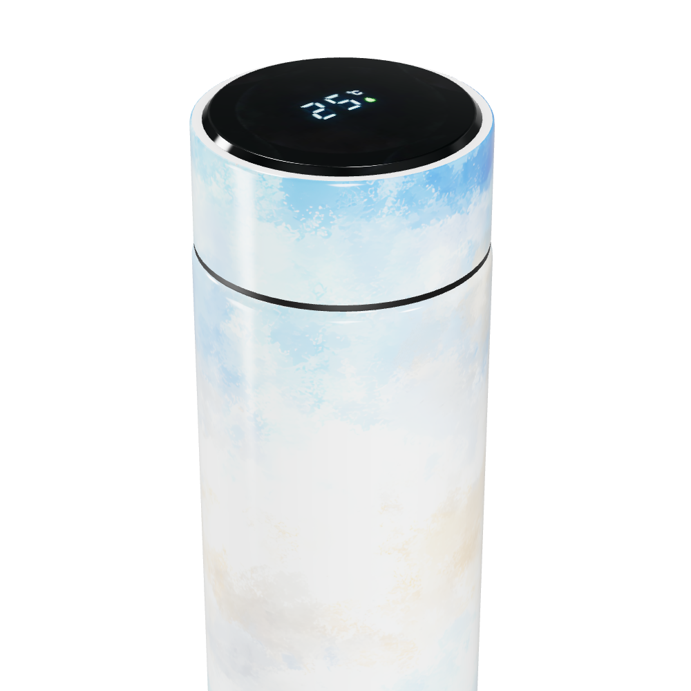 Garrafa Térmica Touch - Estampa Azul e Branca