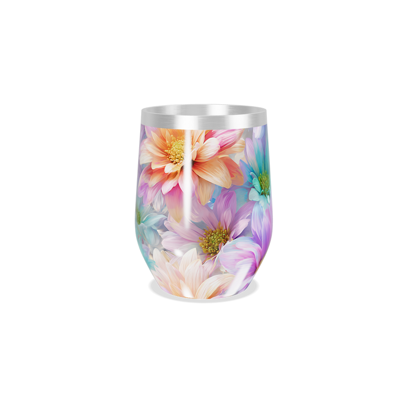Copo Térmico Slim - Flores Coloridas