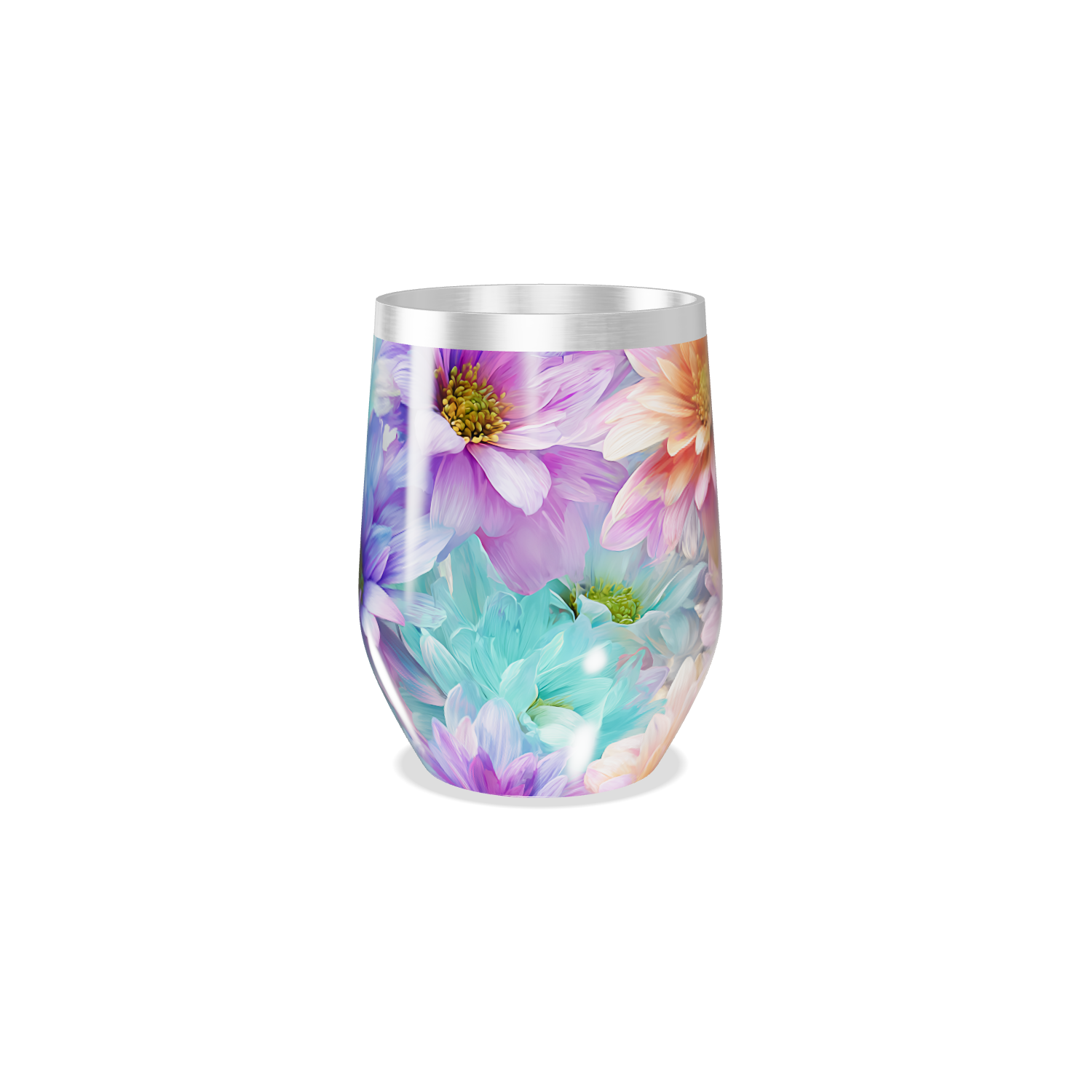 Copo Térmico Slim - Flores Coloridas