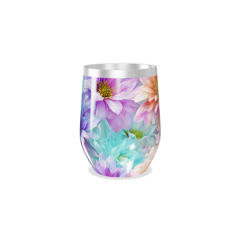 Copo Térmico Slim - Flores Coloridas