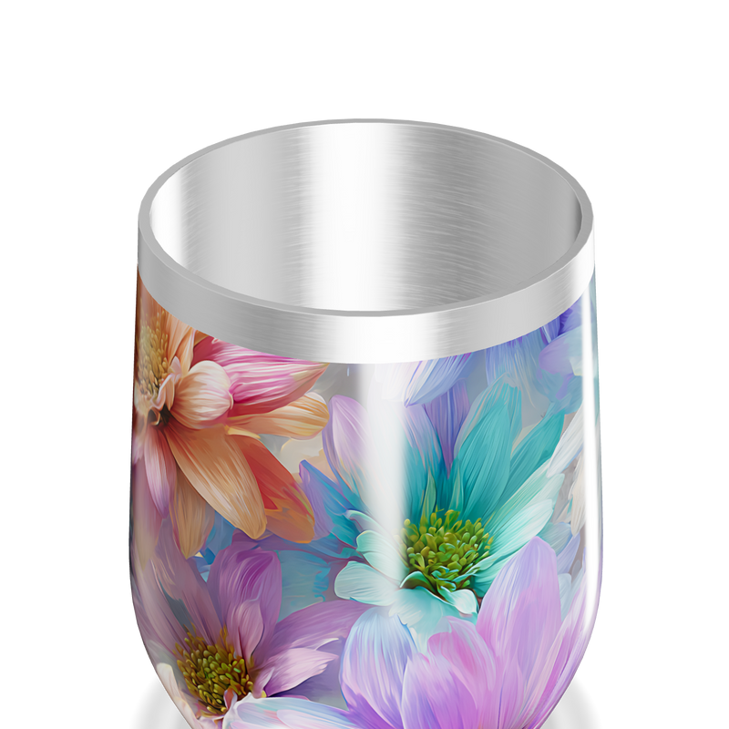 Copo Térmico Slim - Flores Coloridas