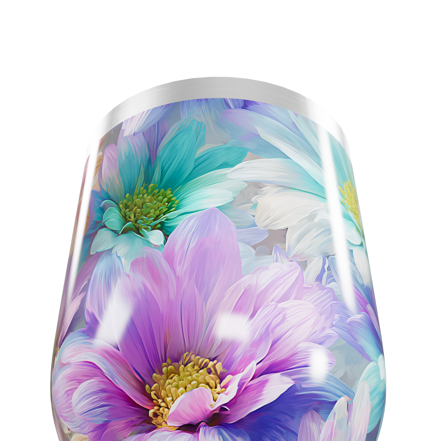 Copo Térmico Slim - Flores Coloridas