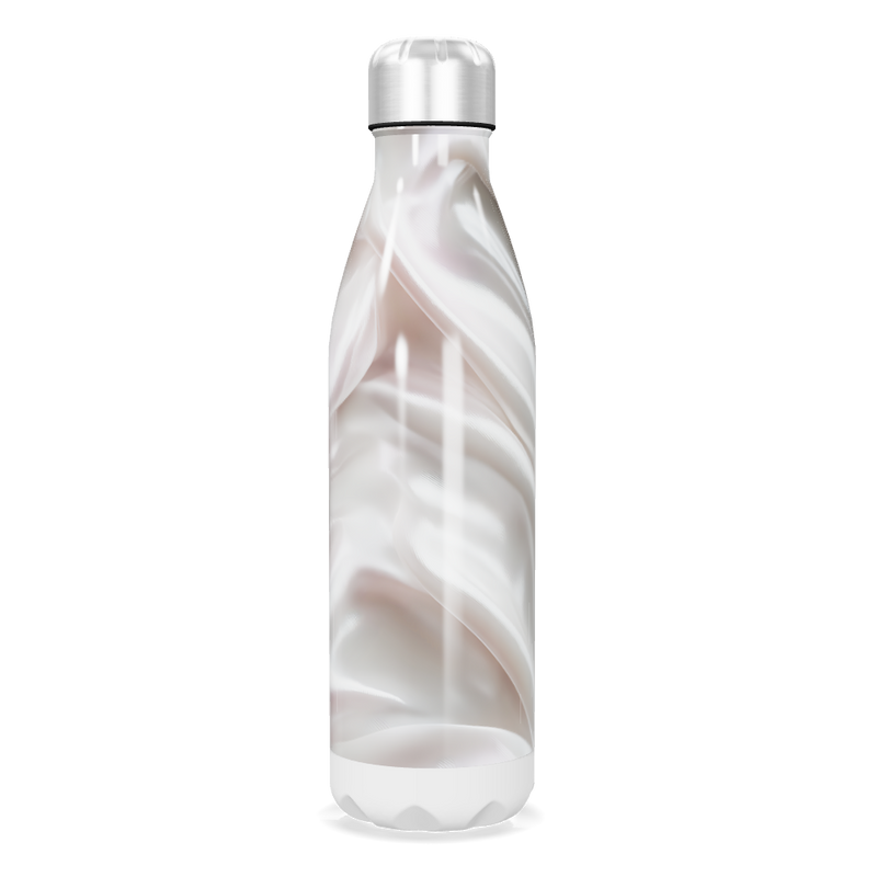 Garrafa Inox - Efeito Mármore Branco
