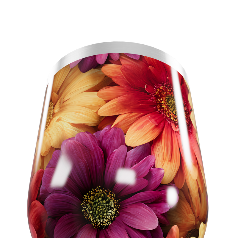 Copo Térmico Slim - Estampado Floral Colorido