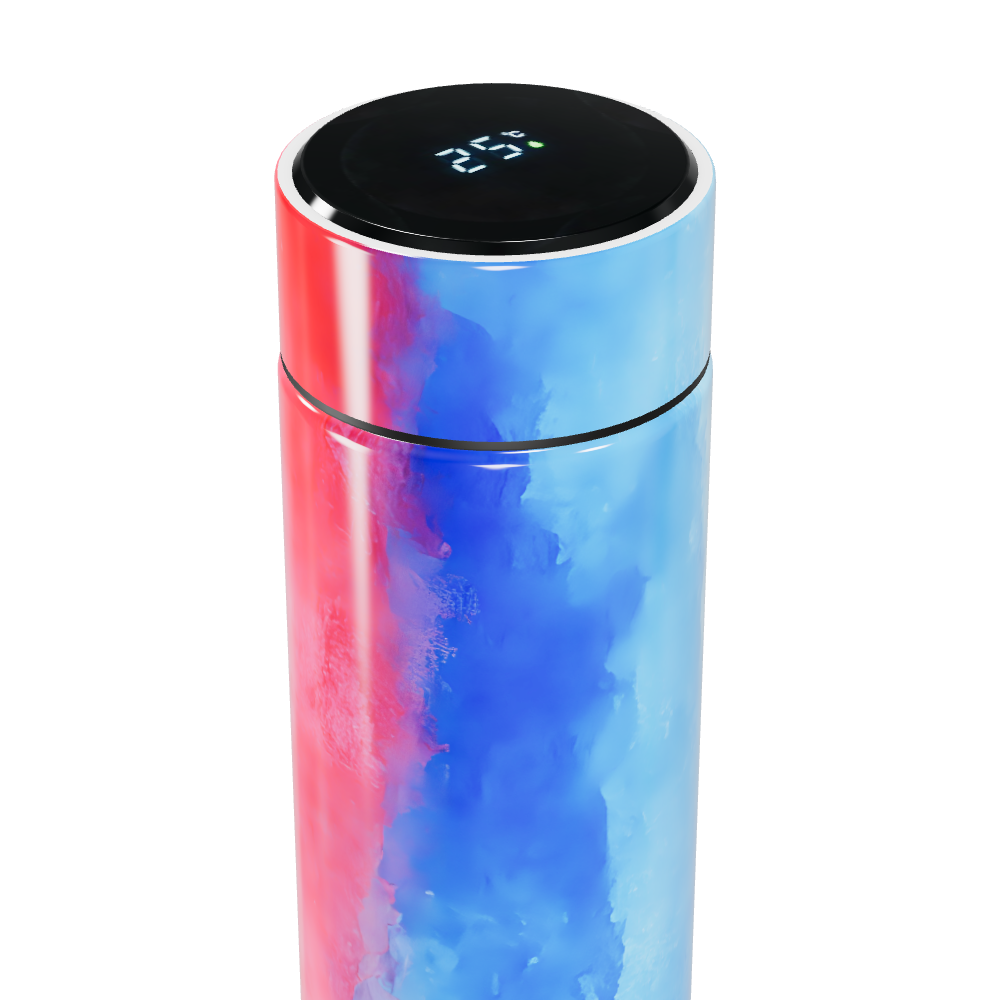 Garrafa Térmica Touch - Azul Degradê Inox