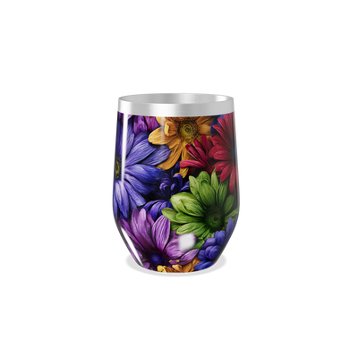 Copo Térmico Slim - Flores Coloridas Inox