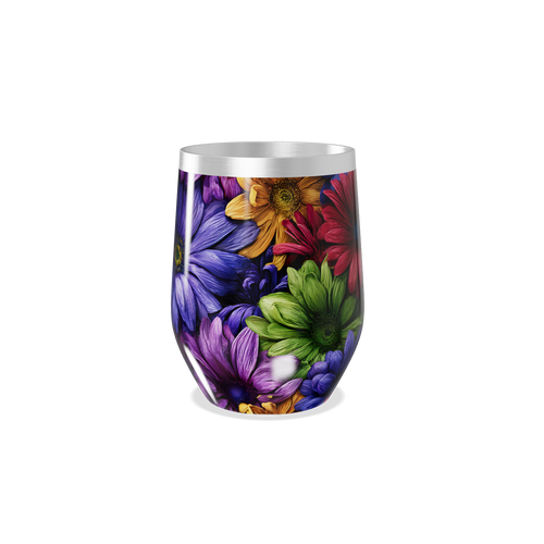 Copo Térmico Slim - Flores Coloridas Inox