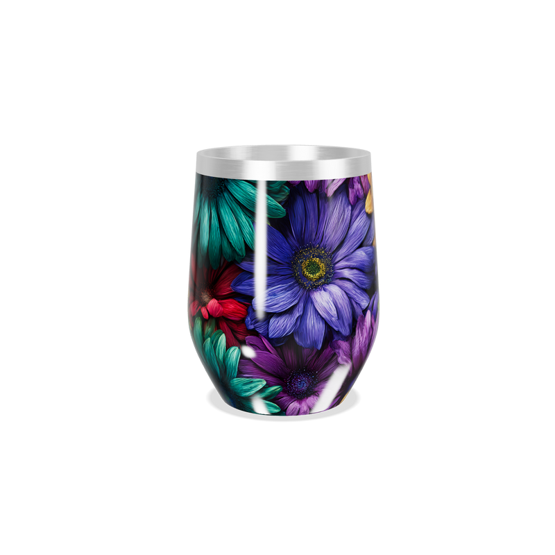 Copo Térmico Slim - Flores Coloridas Inox