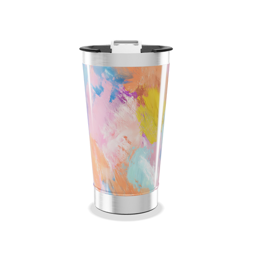 Copo Térmico - Estampa Abstrata Colorida