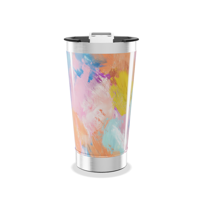 Copo Térmico - Estampa Abstrata Colorida
