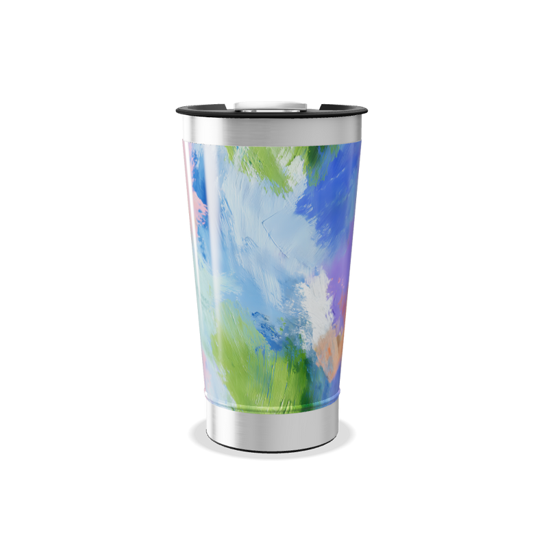 Copo Térmico - Estampa Abstrata Colorida