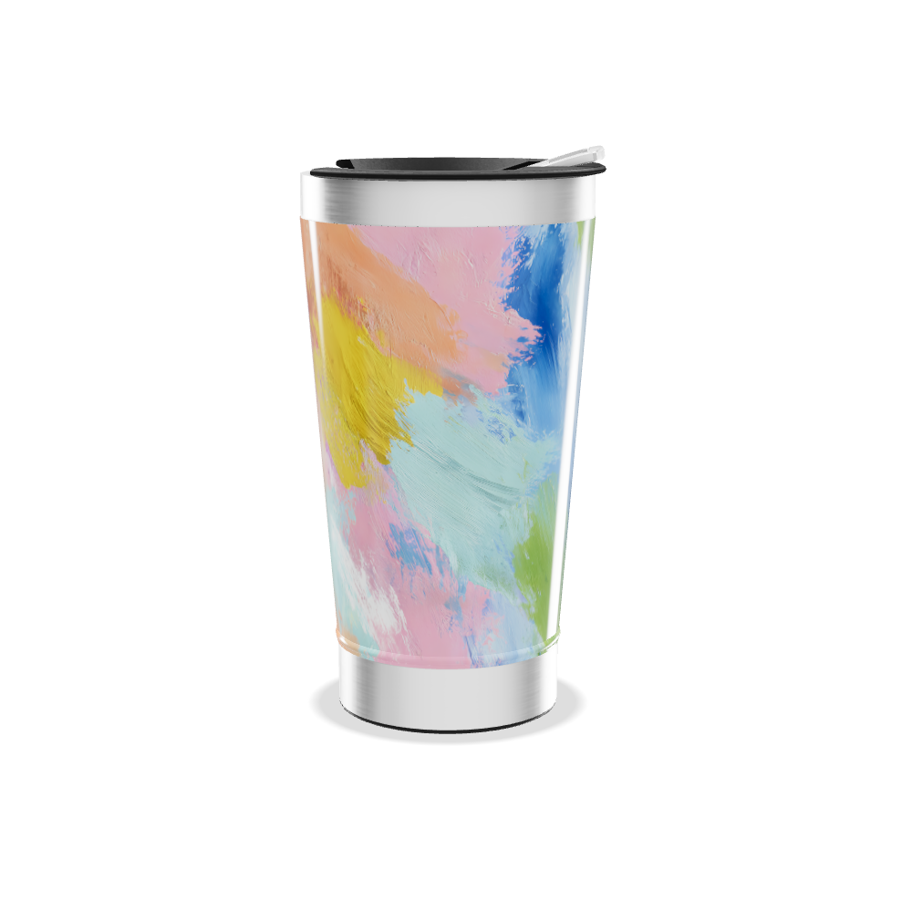 Copo Térmico - Estampa Abstrata Colorida