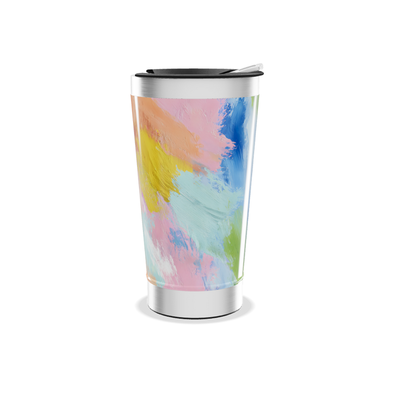 Copo Térmico - Estampa Abstrata Colorida