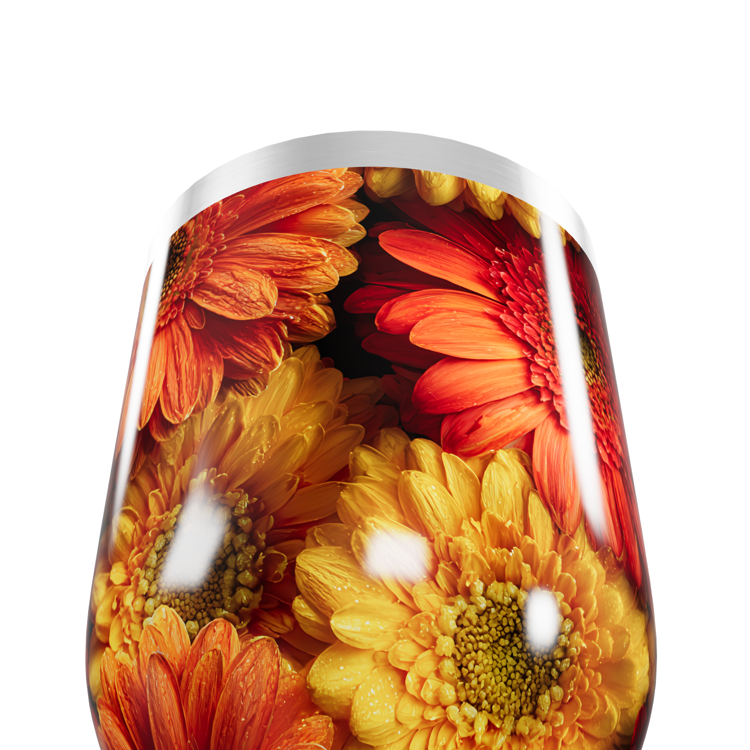 Copo Térmico Slim - Floral Colorido Inox