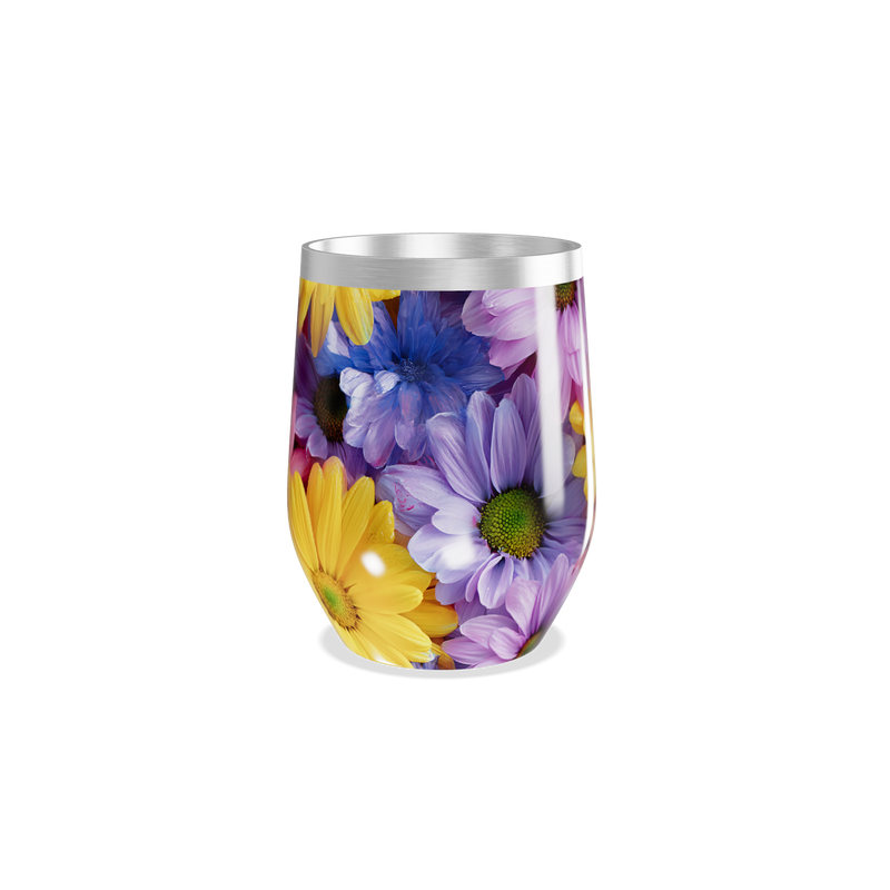 Copo Térmico Slim - Flores Coloridas Inox