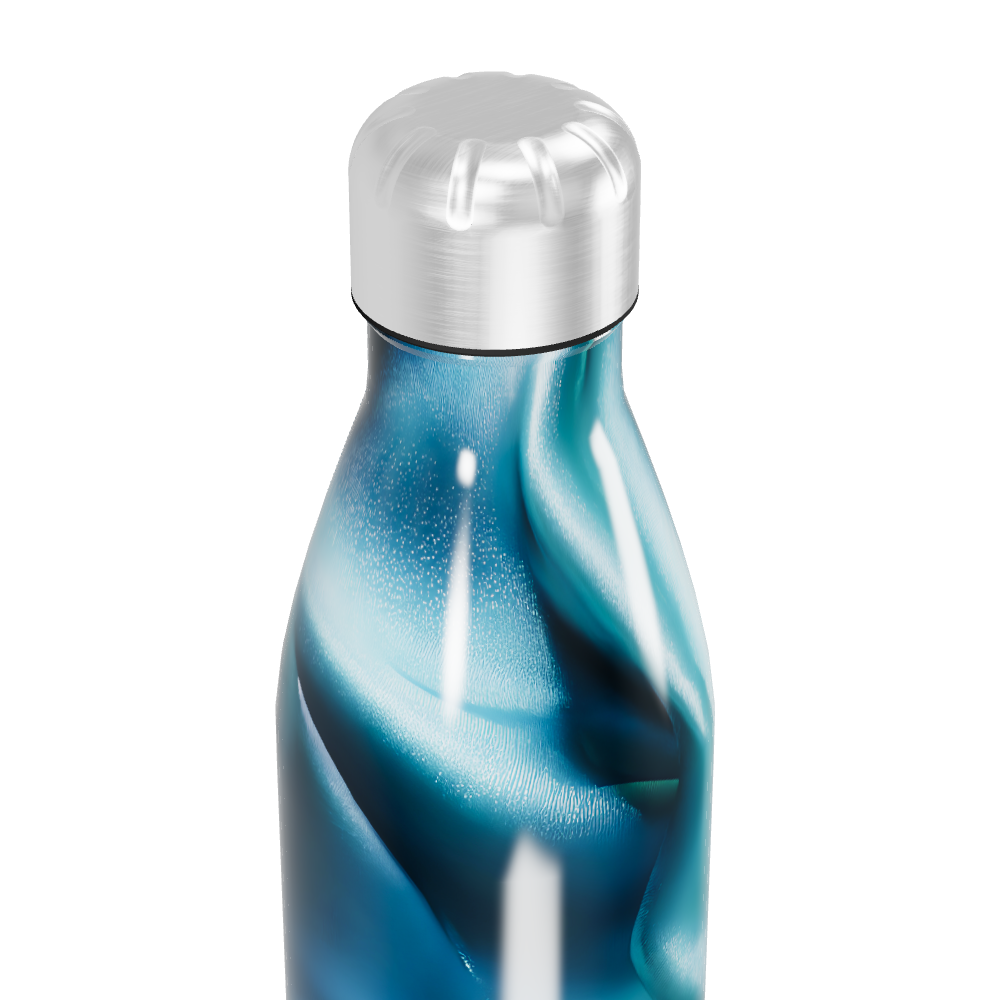 Garrafa Inox - Azul Marmorizada