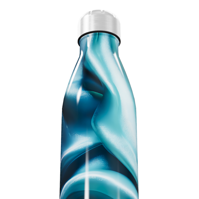 Garrafa Inox - Azul Marmorizada