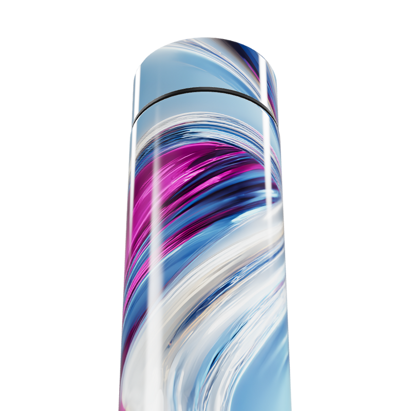 Garrafa Térmica Touch - Azul com Estampa Moderna