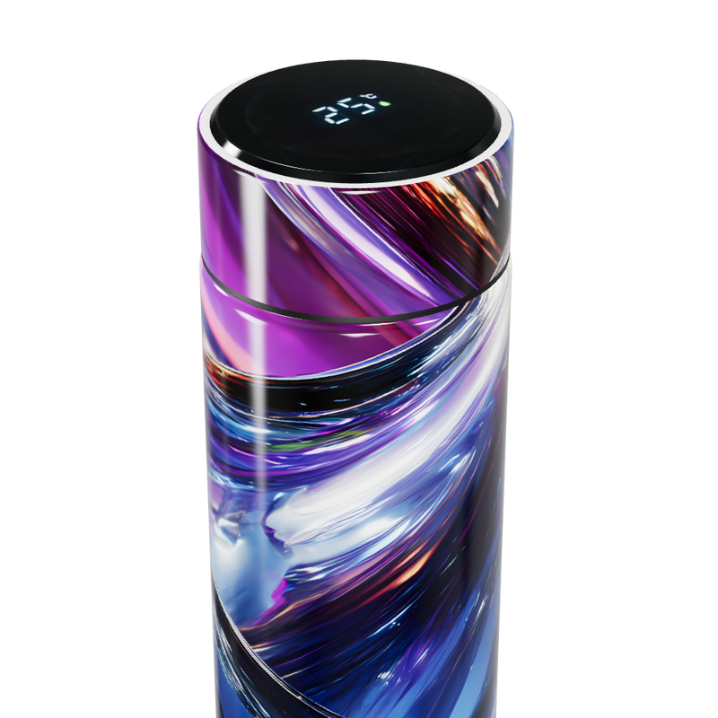 Garrafa Térmica Touch - Estampa Azul Abstrata