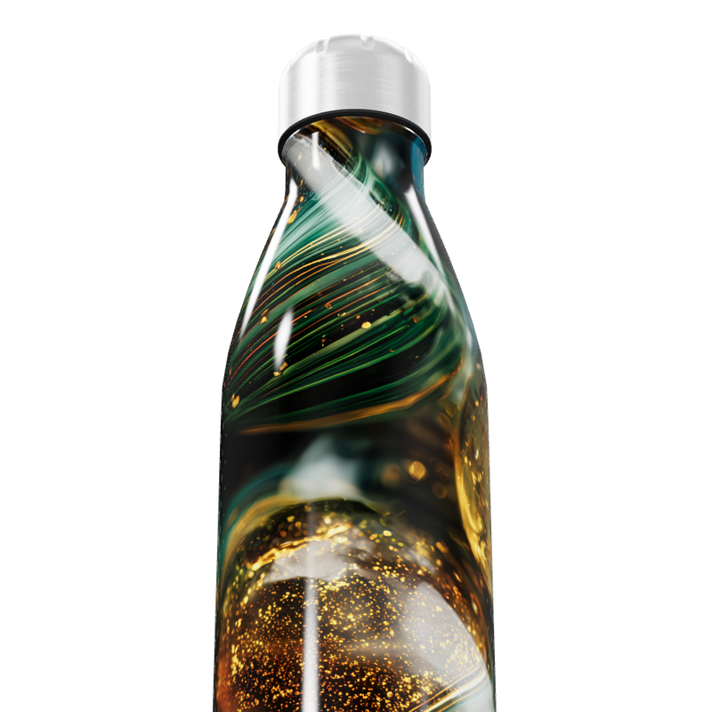 Garrafa Inox - Estampa Abstrata Colorida