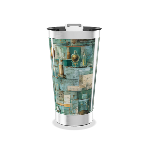 Copo Térmico - Estampa Vintage Verde