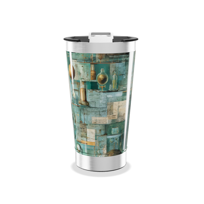 Copo Térmico - Estampa Vintage Verde