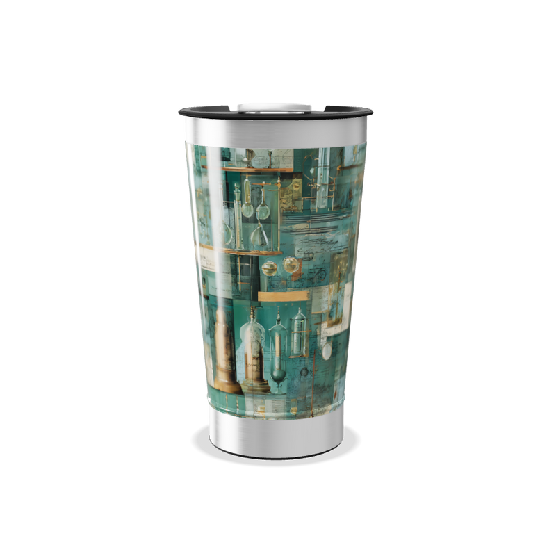 Copo Térmico - Estampa Vintage Verde