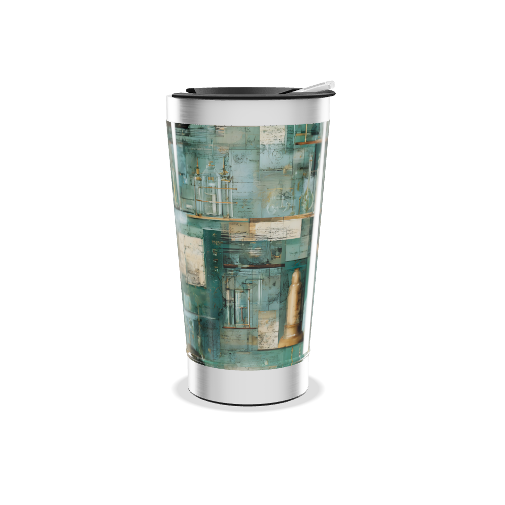 Copo Térmico - Estampa Vintage Verde