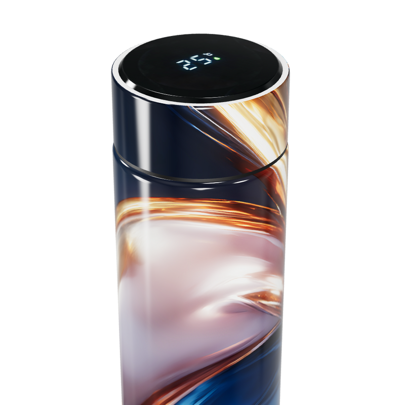 Garrafa Térmica Touch - Design Colorido Abstrato