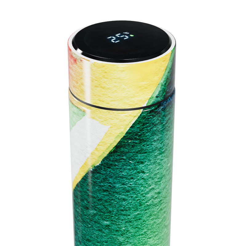 Garrafa Térmica Touch Estampa Verde Amarela