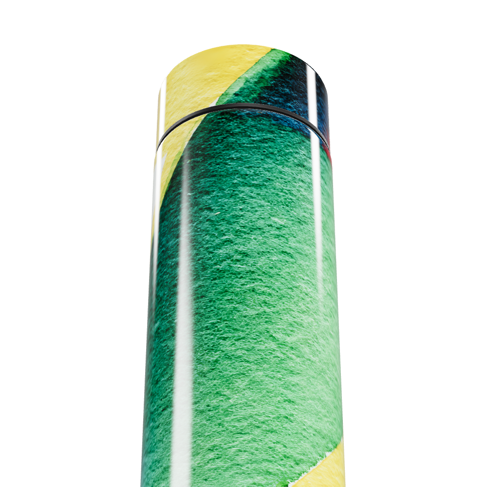 Garrafa Térmica Touch Estampa Verde Amarela