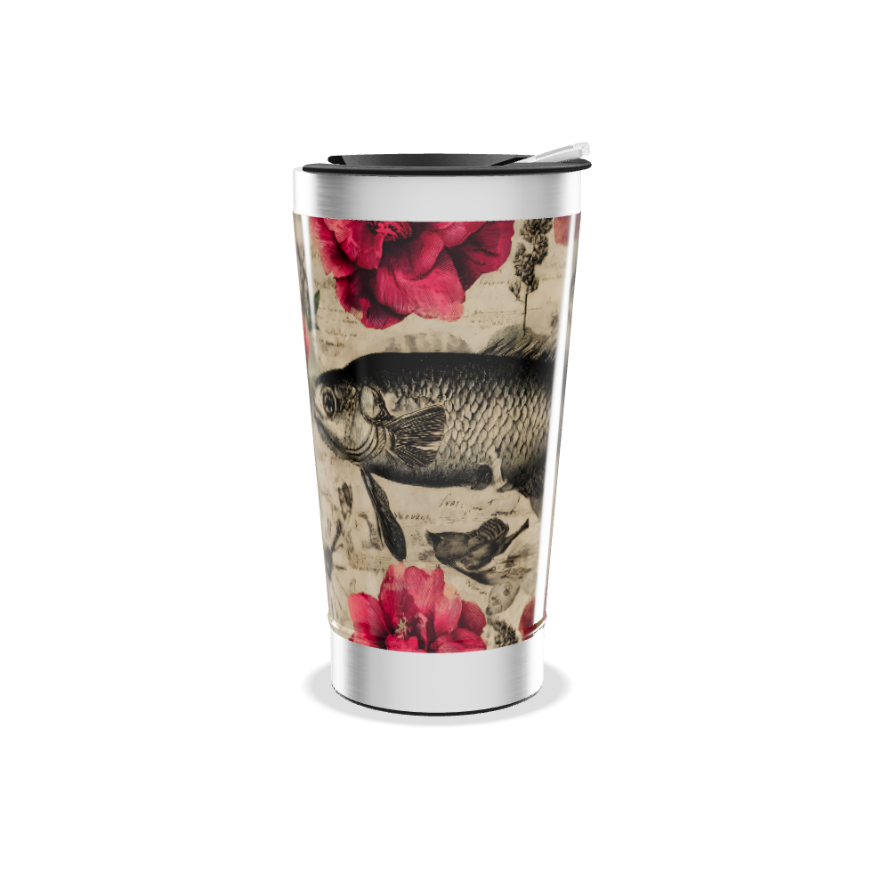 Copo Térmico - Estampa Vintage Floral