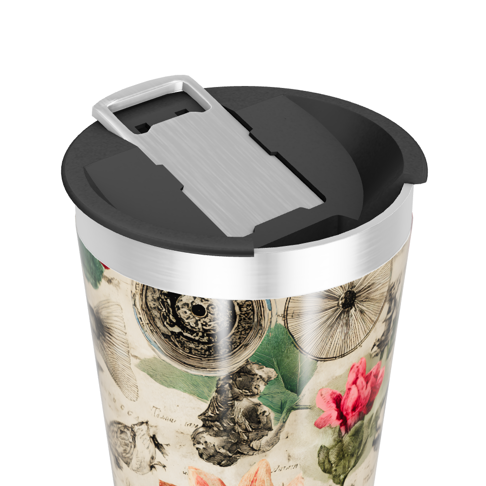 Copo Térmico - Estampa Vintage Floral