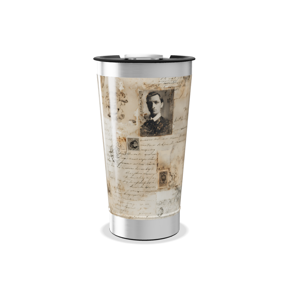Copo Térmico - Estampa Vintage Papel