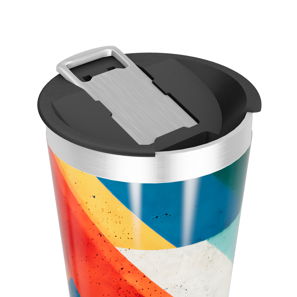 Copo Térmico - Estampa Geométrica Colorida
