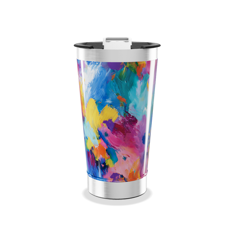 Copo Térmico - Estampa Abstrata Multicor