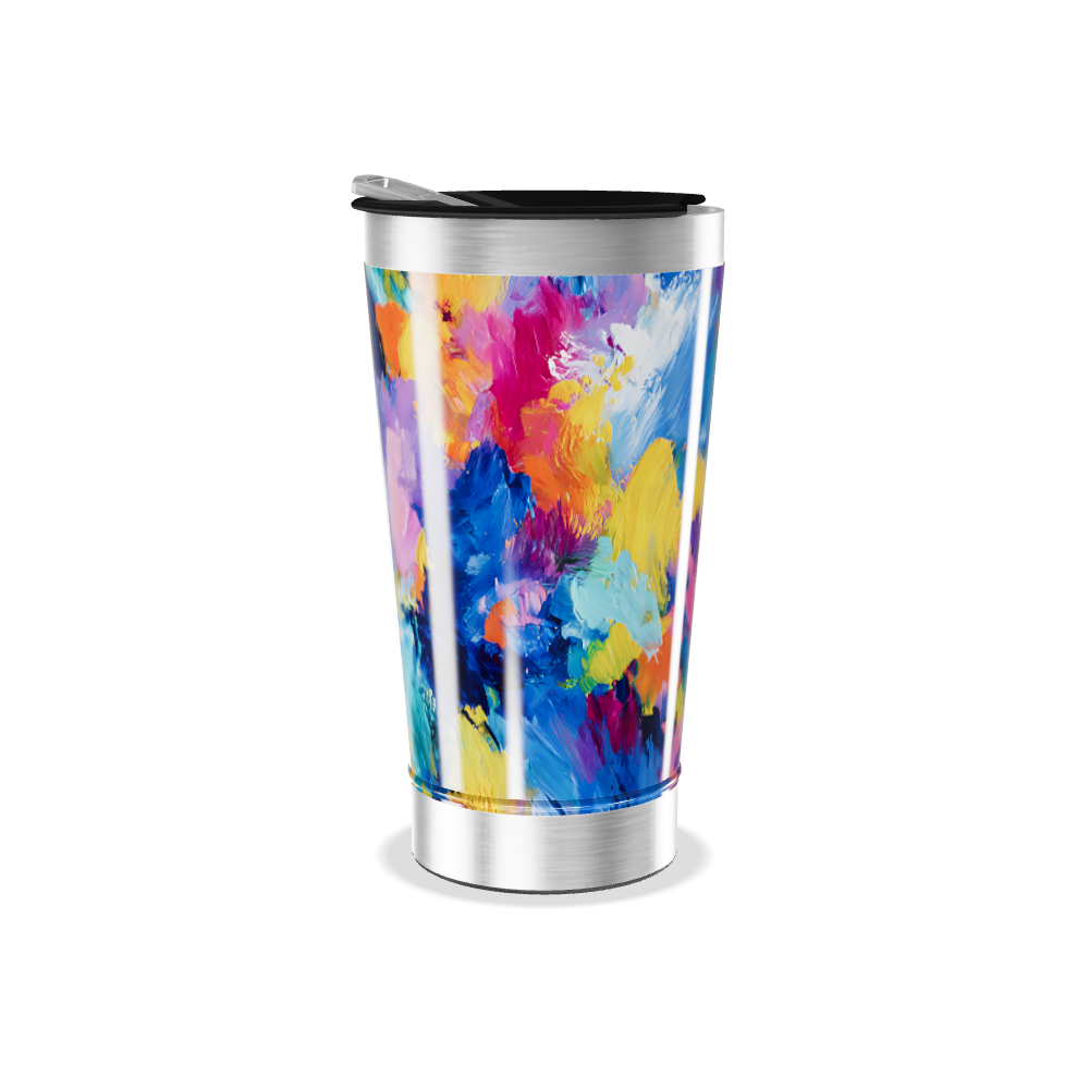 Copo Térmico - Estampa Abstrata Multicor