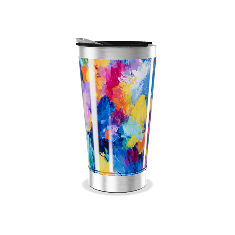 Copo Térmico - Estampa Abstrata Multicor