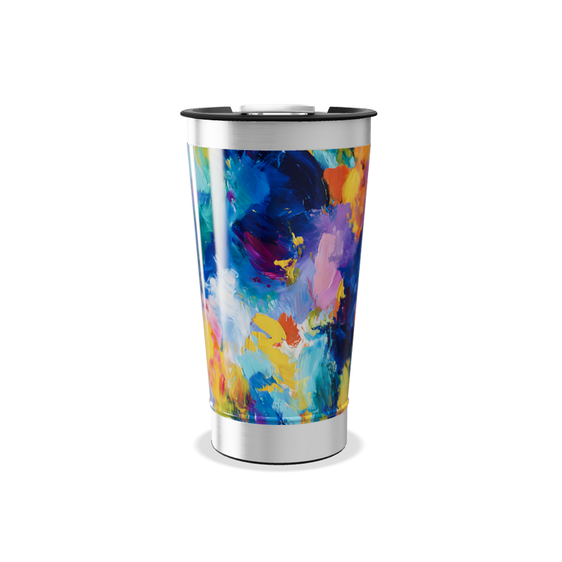 Copo Térmico - Estampa Abstrata Multicor