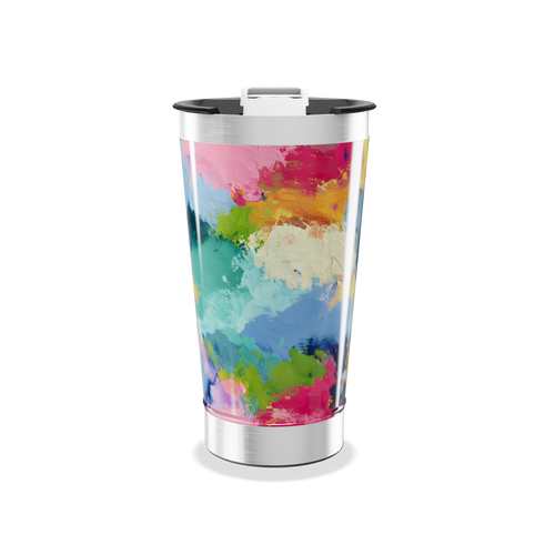 Copo Térmico - Estampa Colorida Abstrata