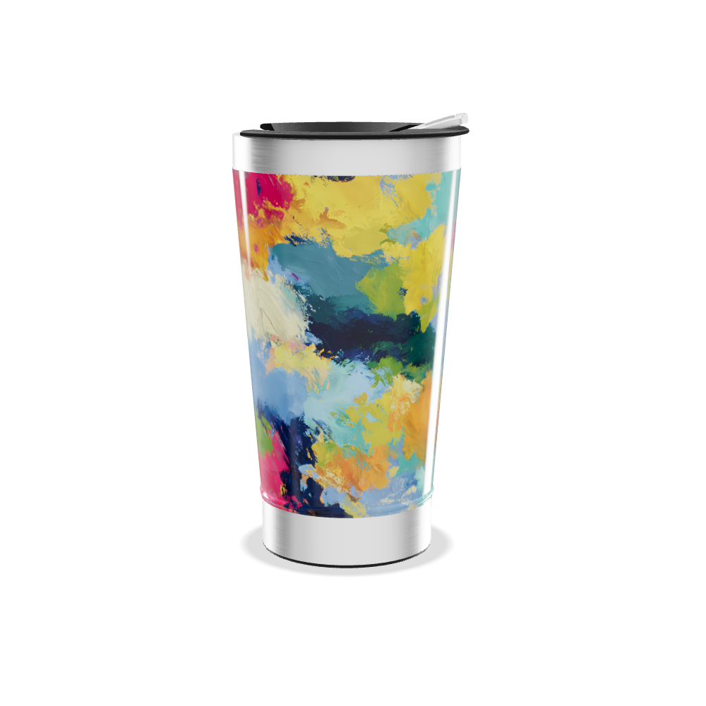 Copo Térmico - Estampa Colorida Abstrata
