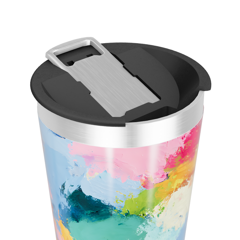 Copo Térmico - Estampa Colorida Abstrata