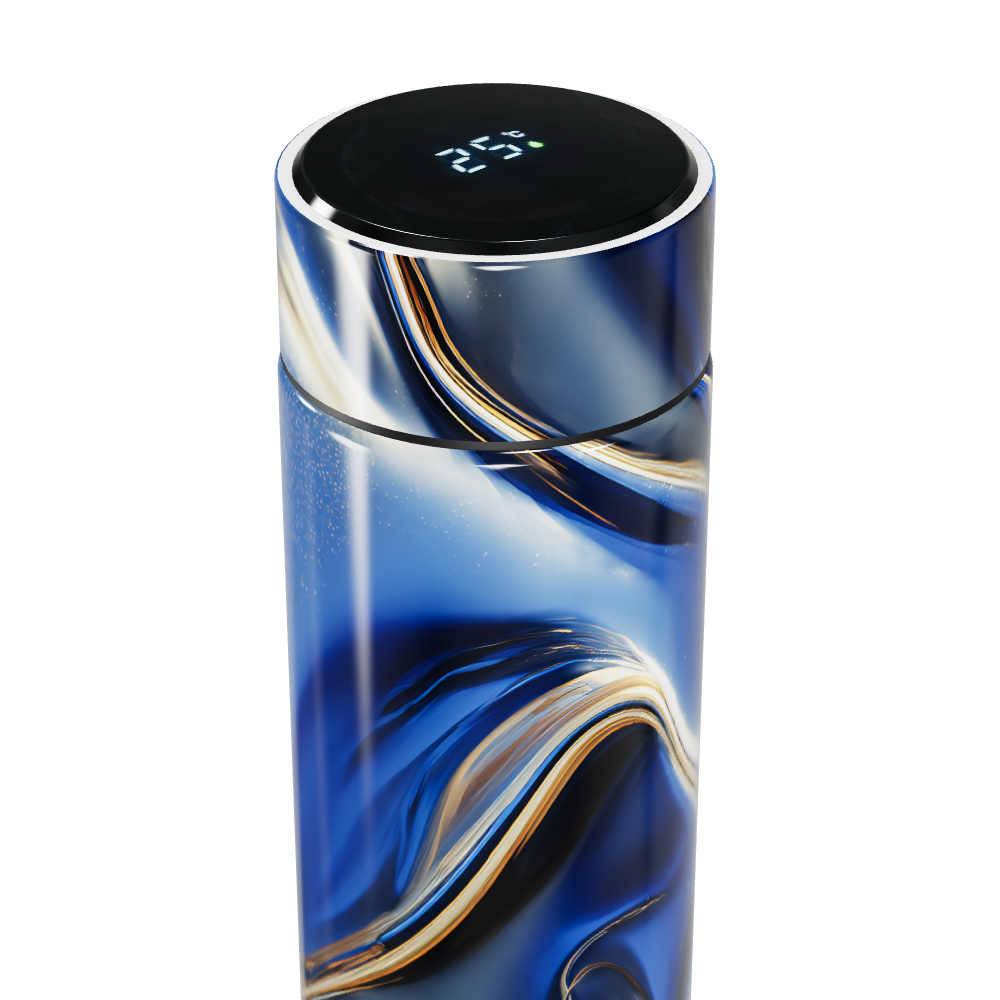Garrafa Térmica Touch - Azul Marmorizada