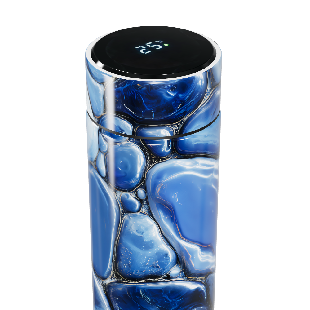 Garrafa Térmica Touch Azul Mármore