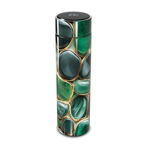 Garrafa Térmica Touch Verde Marmorizada