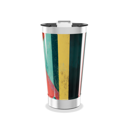 Copo Térmico - Listras Coloridas Aço Inox